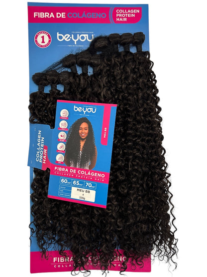 Extensions Bouclées Be You – Fibra de Colágeno (MEU BB) –  Fibre collagène premium • 320g • 60–70 cm • Couleur rouge bordeaux