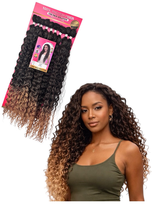 Extensions Ondulées Noires – 100% Protein Fiber – Opale (Lumina) – Natural Hair Feeling