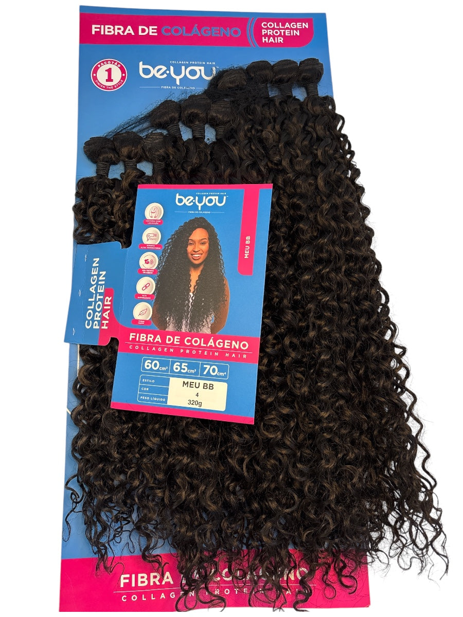 Extensions Bouclées Be You – Fibra de Colágeno (MEU BB) –  Fibre collagène premium • 320g • 60–70 cm • Couleur rouge bordeaux