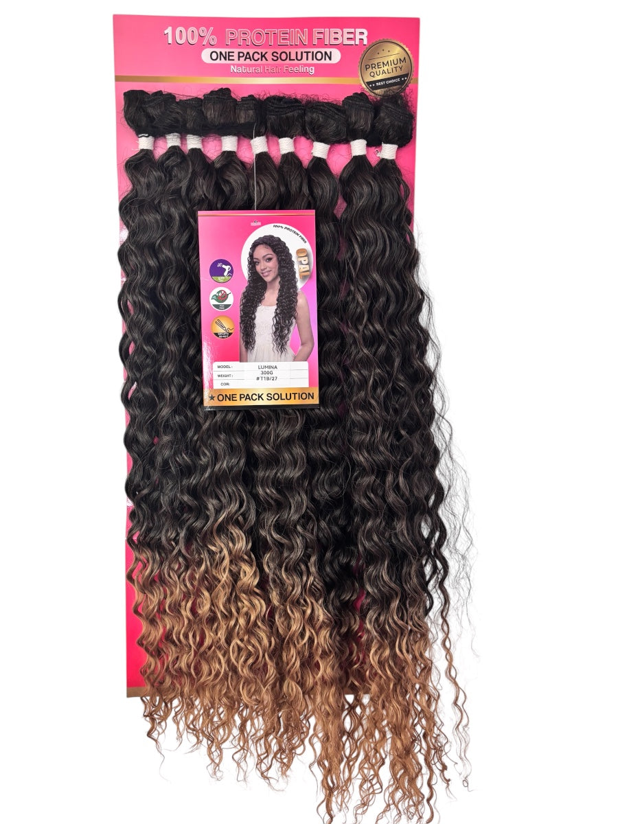 Extensions Ondulées Noires – 100% Protein Fiber – Opale (Lumina) – Natural Hair Feeling