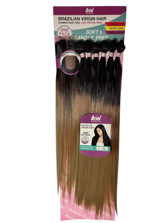 Extensions Lisses Ariel – Brazilian Virgin Hair Fibre protéinée• One Pack • 320g • 65–75 cm